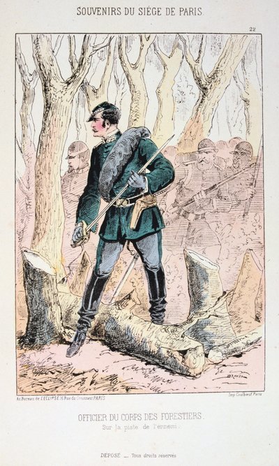 Officer of the Corps of Foresters, Siege of Paris, Franco-Prussian War, 1870-1871 by Unbekannt