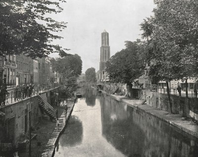 Old Canal and Dom Tower, Utrecht, Netherlands by Unbekannt