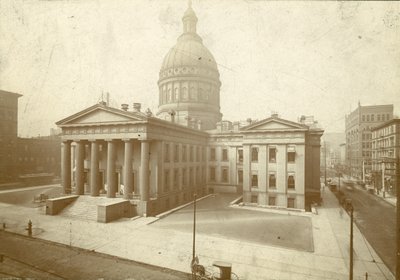 Old Courthouse seen looking west from the third story window of a building across the street by Unbekannt