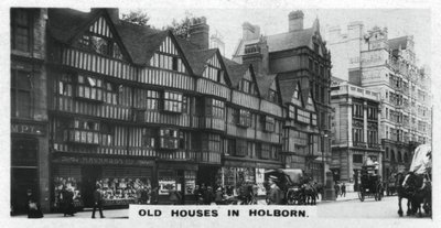 Old Houses in Holborn, London by Unbekannt