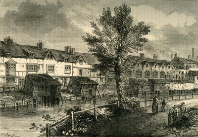 Old Houses in London Street, Dockhead, about 1810 by Unbekannt