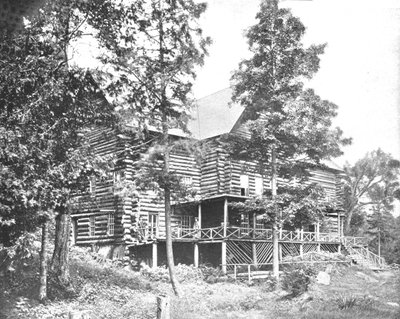 Old Log Cabin, Lake Placid, Adirondacks, New York State, USA, c1900 by Unbekannt