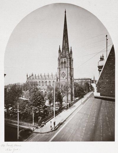Old Trinity Church, New York City, New York, USA, c 1865 by Unbekannt