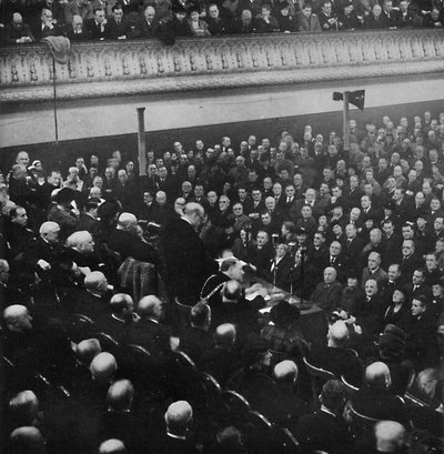 On 27th January, Mr. Churchill Addressed an Audience in Free Trade Hall, Manchester by Unbekannt