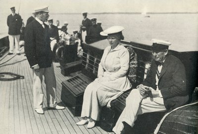 On the Britannia with King George and Sir Charles Cust by Unbekannt