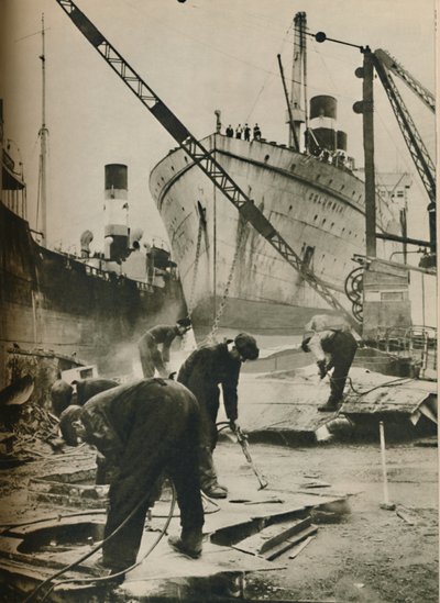 On the Firth of Forth. Shipbreaking at Boness West Lothian by Unbekannt