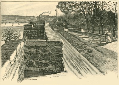 On the Walls of Berwick, Looking Across the Tweed, 1898 by Unbekannt