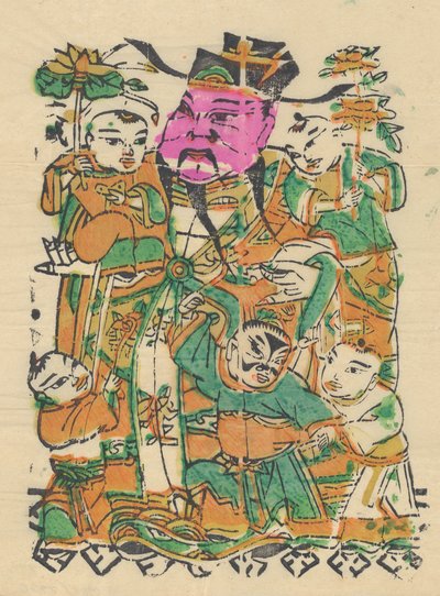 One Hundred Thirty-Five Woodblock Prints Including New Year
