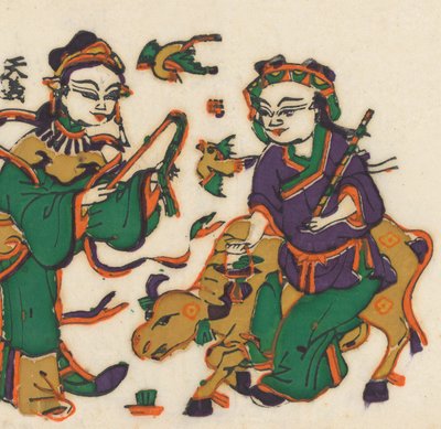 One hundred thirty-five woodblock prints including New Year