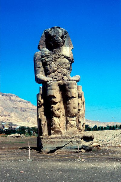 One of the Colossi of Memnon, near the Valley of the Kings, Egypt by Unbekannt