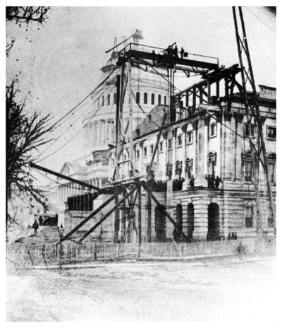 One of the Wings of the Capitol Near Completion, Washington DC, USA, c1860 1955 by Unbekannt
