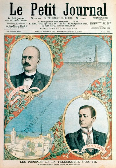 Opening of wireless telegraph link between Paris and Casablanca, 1907 by Unbekannt