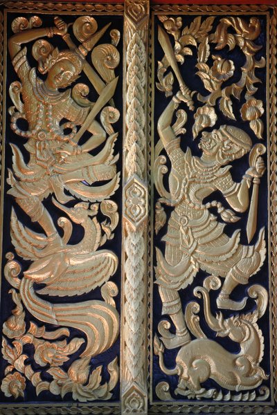 Ornate Temple Door at Wat Chedi Luang, Chiang Mai, Thailand by Unbekannt
