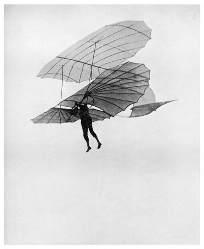 Otto Lilienthal Makes One of His Last Flights by Unbekannt