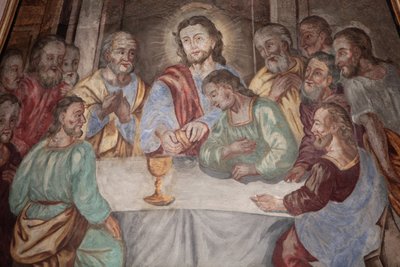The Last Supper in Our Lady of Assumption Church, Cordon, France by Unbekannt