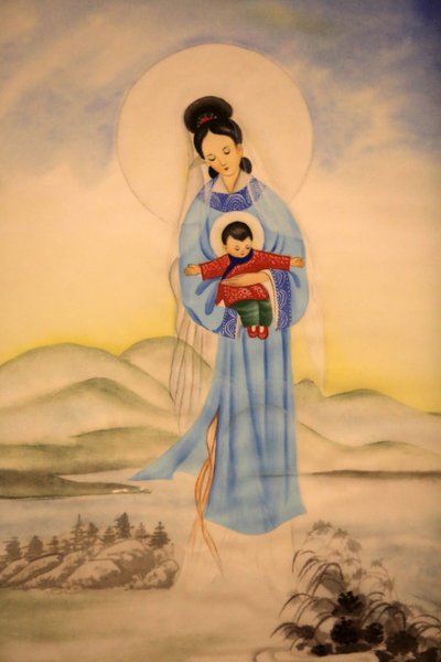 Our Lady of China, Crypt, Basilica of Notre-Dame de Fourviere, Lyon by Unbekannt
