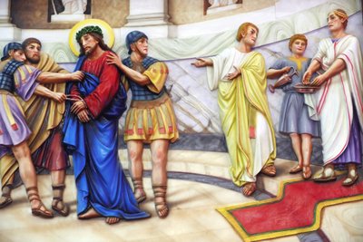 Our Lady of Fatima Church. Way of the Cross. Station 1. Pilate Condemns Jesus to Die. Ho Chi Minh City. Vietnam by Unbekannt