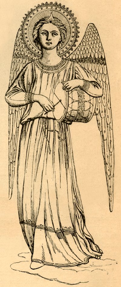 Outline Copy of an Angel Painted by Fra Angelico, 1881 by Unbekannt