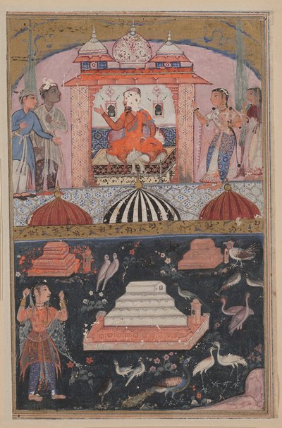 Page from Tales of a Parrot Tuti-nama: First Night: The Merchant Hears by Unbekannt