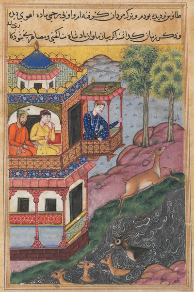 Page from Tales of a Parrot Tuti-nama: Thirty-ninth Night by Unbekannt