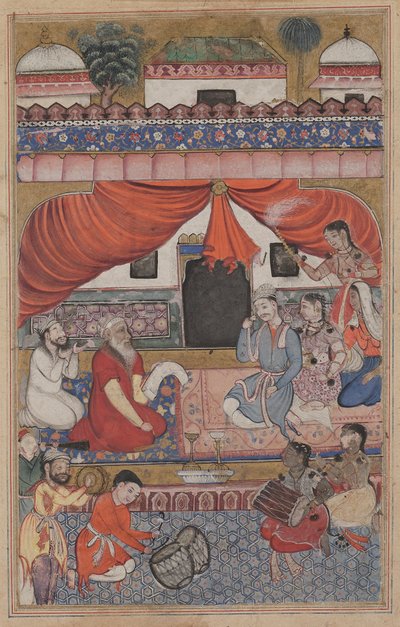 Page from Tales of a Parrot Tuti-nama: Thirty-third Night: Preparation for the Marriage by Unbekannt