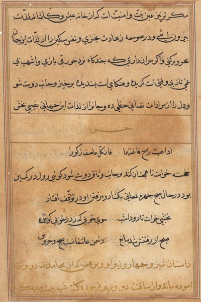 Page from Tales of a Parrot Tuti-nama: text page by Unbekannt