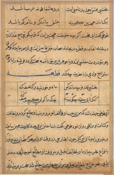 Page from Tales of a Parrot Tuti-nama: text page by Unbekannt