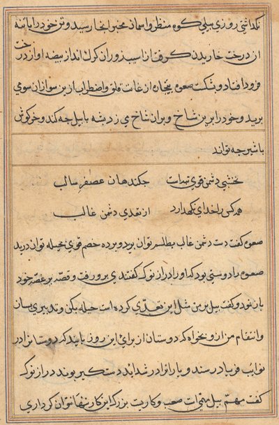 Page from Tales of a Parrot Tuti-nama: Text Page, c. 1560 by Unbekannt