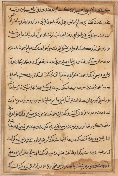 Page from Tales of a Parrot Tuti-nama: text page by Unbekannt
