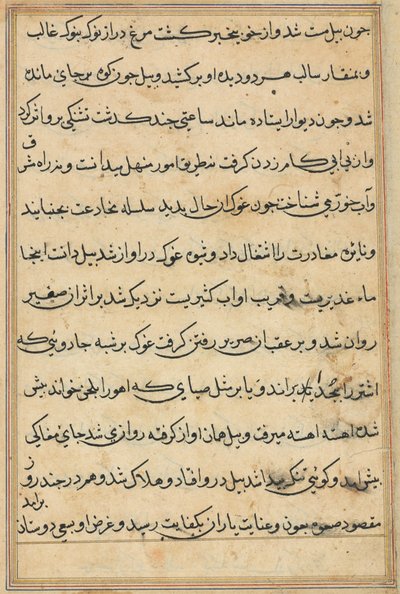 Page from Tales of a Parrot Tuti-nama: Text Page, c. 1560 by Unbekannt