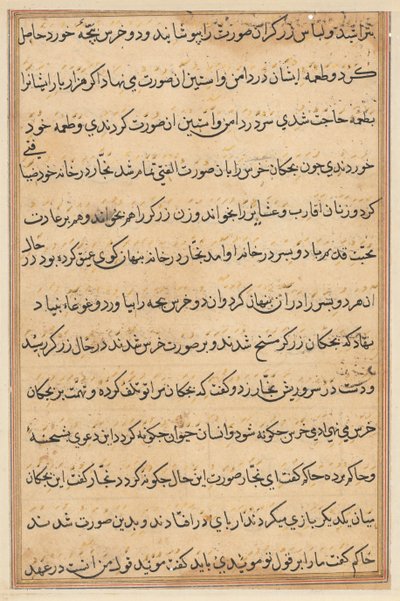Page from Tales of a Parrot Tuti-nama: text page by Unbekannt