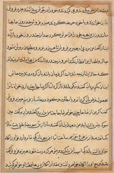 Page from Tales of a Parrot Tuti-nama: text page by Unbekannt
