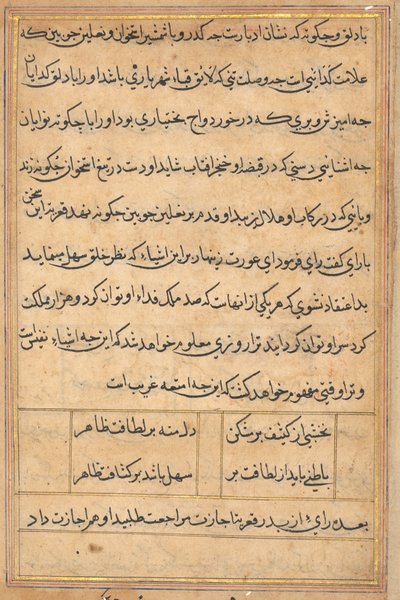 Page from Tales of a Parrot Tuti-nama: Text Page, c. 1560 by Unbekannt
