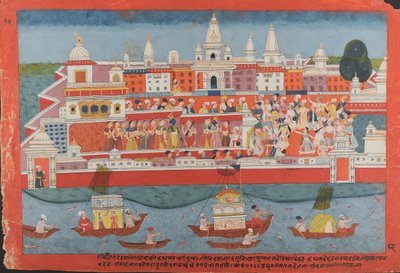 Page from a Dispersed Bhagavata Purana Manuscript Life of Krishna by Unbekannt