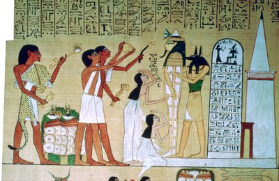 Page from the Book of the Dead of Hunefer, from Thebes, Egypt, 19th Dynasty, c. 1300 BC by Unbekannt