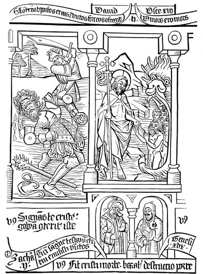 Page of Biblia Pauperum (Poor People