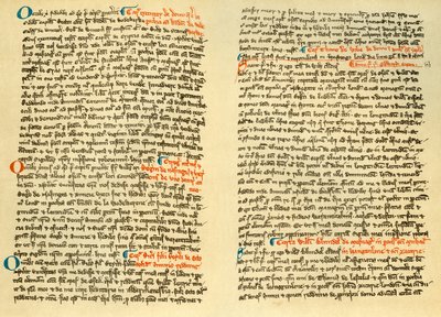 Pages from the cartulary of Osney Abbey, c1275 by Unbekannt