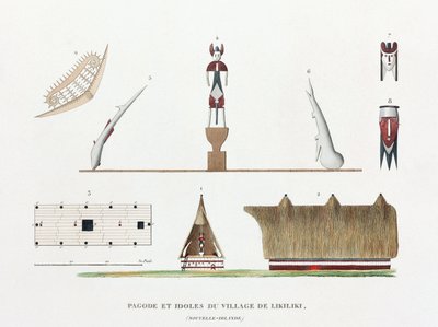 Pagoda and Idols from the Village of Likiliki by Unbekannt