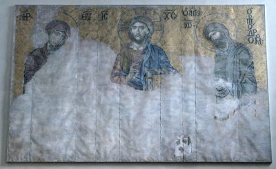 Painted Copy of Deesis Mosaic, Byzantine, Early 20th Century, Original Dated 13th Century by Unbekannt