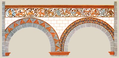 Painted decoration in the nave of St Severus Church at Boppard, Germany, 1928 by Unbekannt