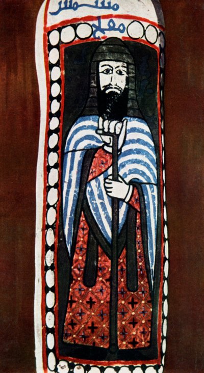 Painted figure of a Christian priest at Jausaq, Samarra, Iraq, 1930 by Unbekannt