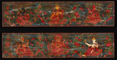 Pair of Manuscript Covers with Goddesses Set in a Foliate Landscape by Unbekannt