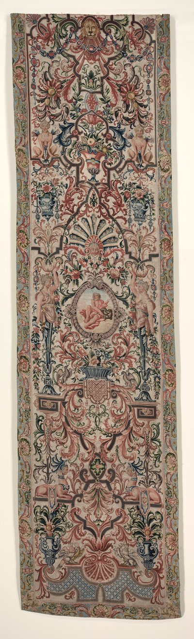 Pair of Needlework Bed Hangings by Unbekannt