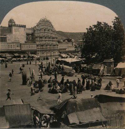 Palace of the Winds from Shiva Temple, Jeypore, India, 1902 by Unbekannt