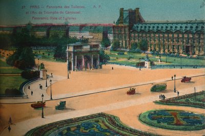 Panoramic view of the Tuileries and the Arc de Triomphe du Carrousel, Paris by Unbekannt