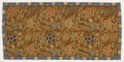 Panel with Dragons, Pearls, Phoenixes, and Floral Patterns by Unbekannt
