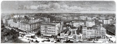 Panorama of Chicago from the top of the City Hall, USA, 1871 by Unbekannt