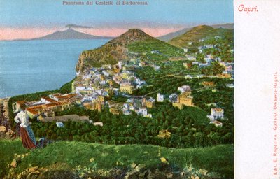 Panorama of the Castello di Barbarossa, Capri, Italy, early 20th century by Unbekannt