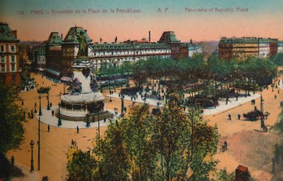 Panorama of the Place de la Republique, Paris by Unbekannt
