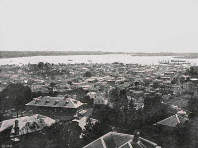Panoramic view from the hills, Auckland, New Zealand, 1895 by Unbekannt
